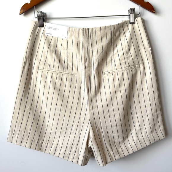 Ann Taylor striped linen blend high rise shorts NWT - Picture 4 of 8